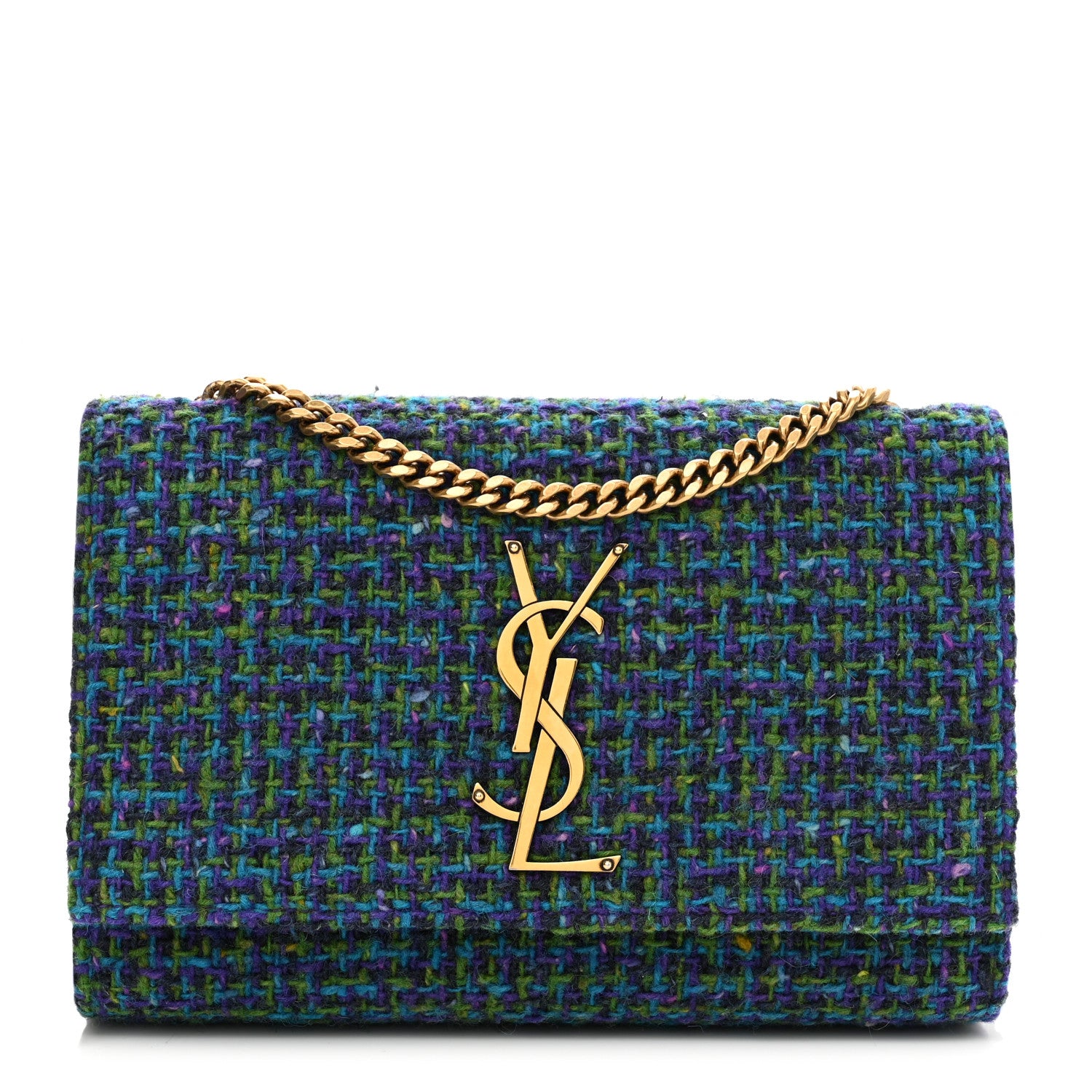 Saint Laurent Tweed Small Monogram Kate Satchel Multicolor 1 of 10