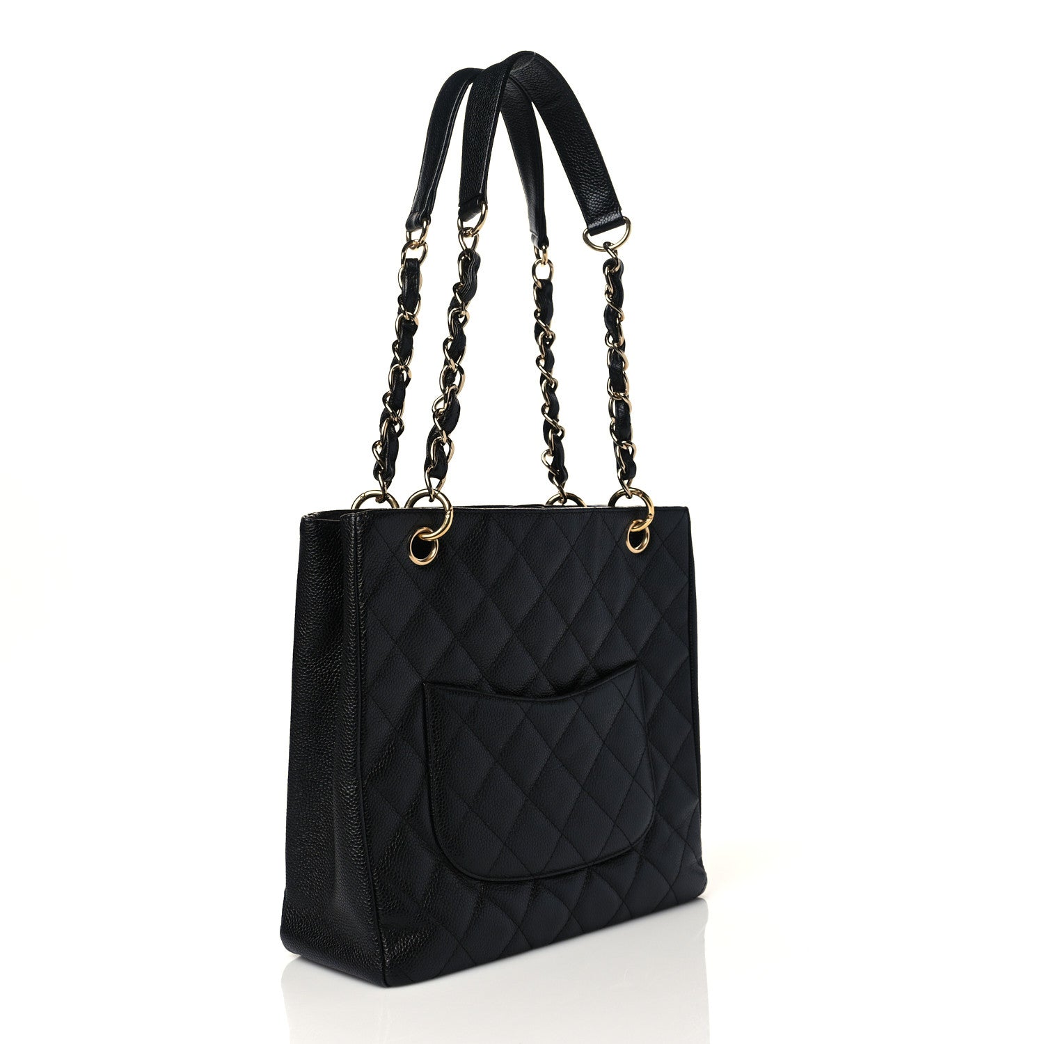 Chanel Caviar Quilted Petit Shopping Tote PST Black 3 of 10