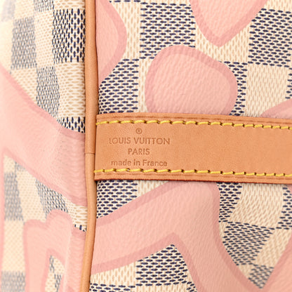 Louis Vuitton Damier Azur Tahitienne Speedy Bandouliere 30 Rose Ballerine 6 of 10