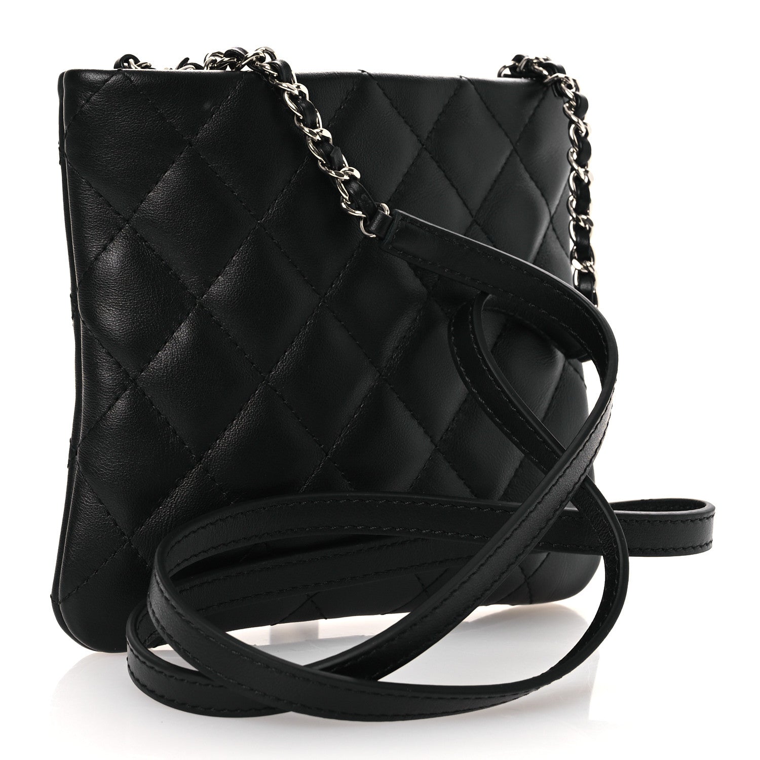 Chanel Lambskin Quilted Crossbody Bag Black 3 of 12