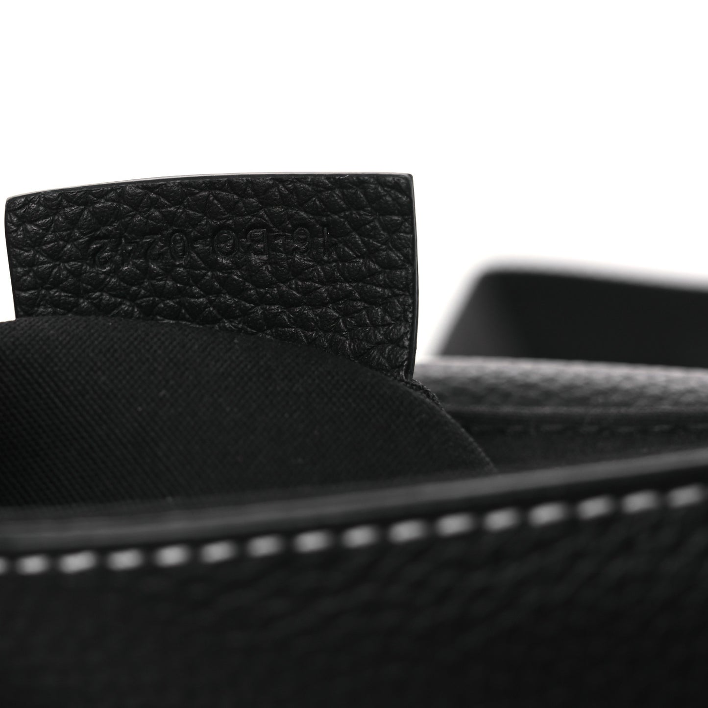 X KAWS Grained Calfskin Saddle Pouch Black