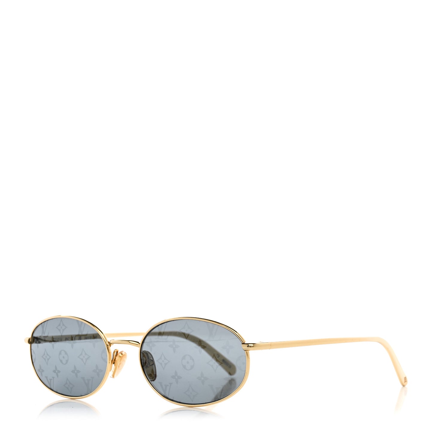 LV Bright Round Sunglasses Green