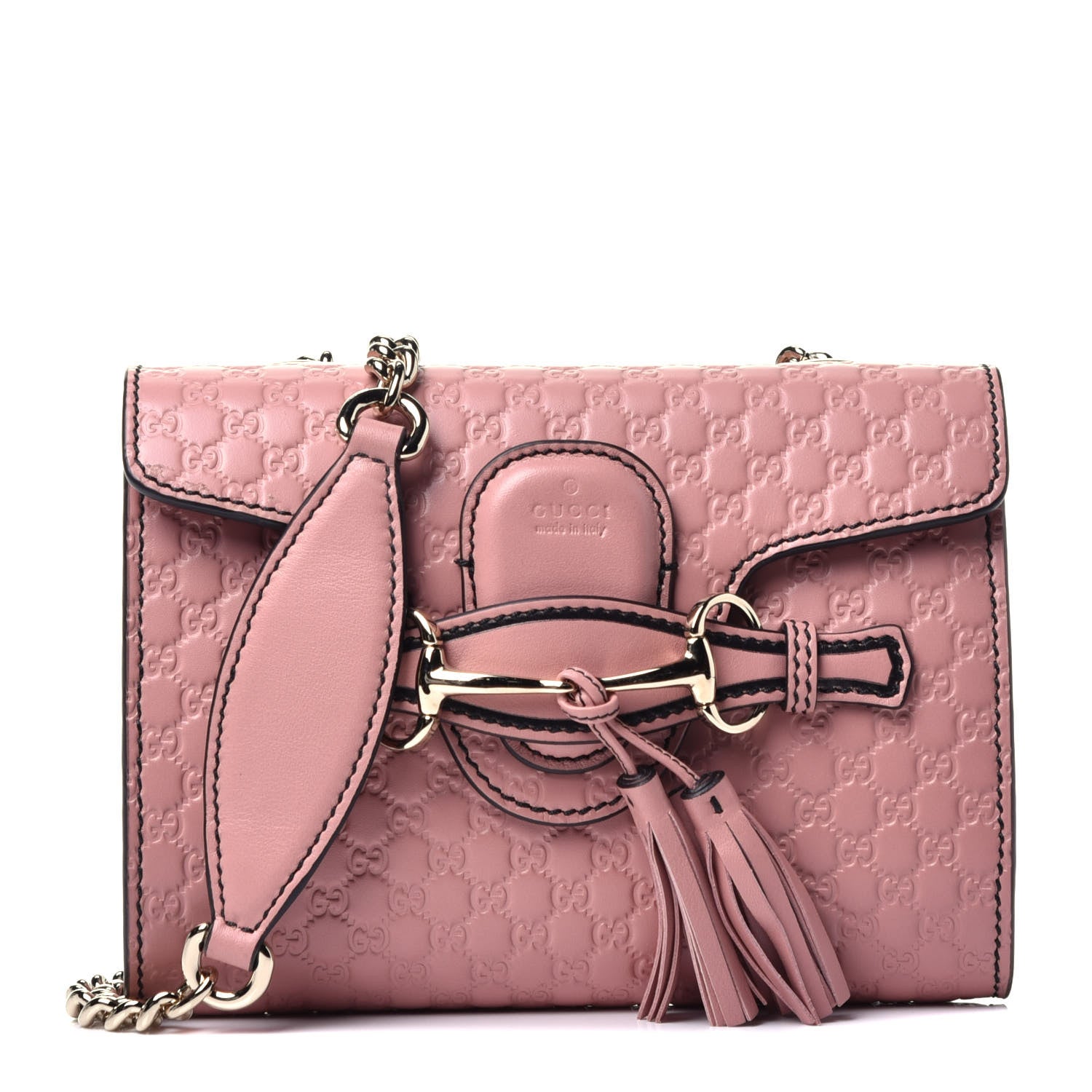 Gucci Microguccissima Mini Emily Shoulder Bag Soft Pink 1 of 9