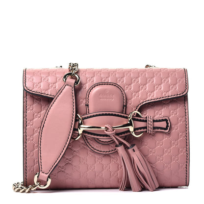 Gucci Microguccissima Mini Emily Shoulder Bag Soft Pink 1 of 9