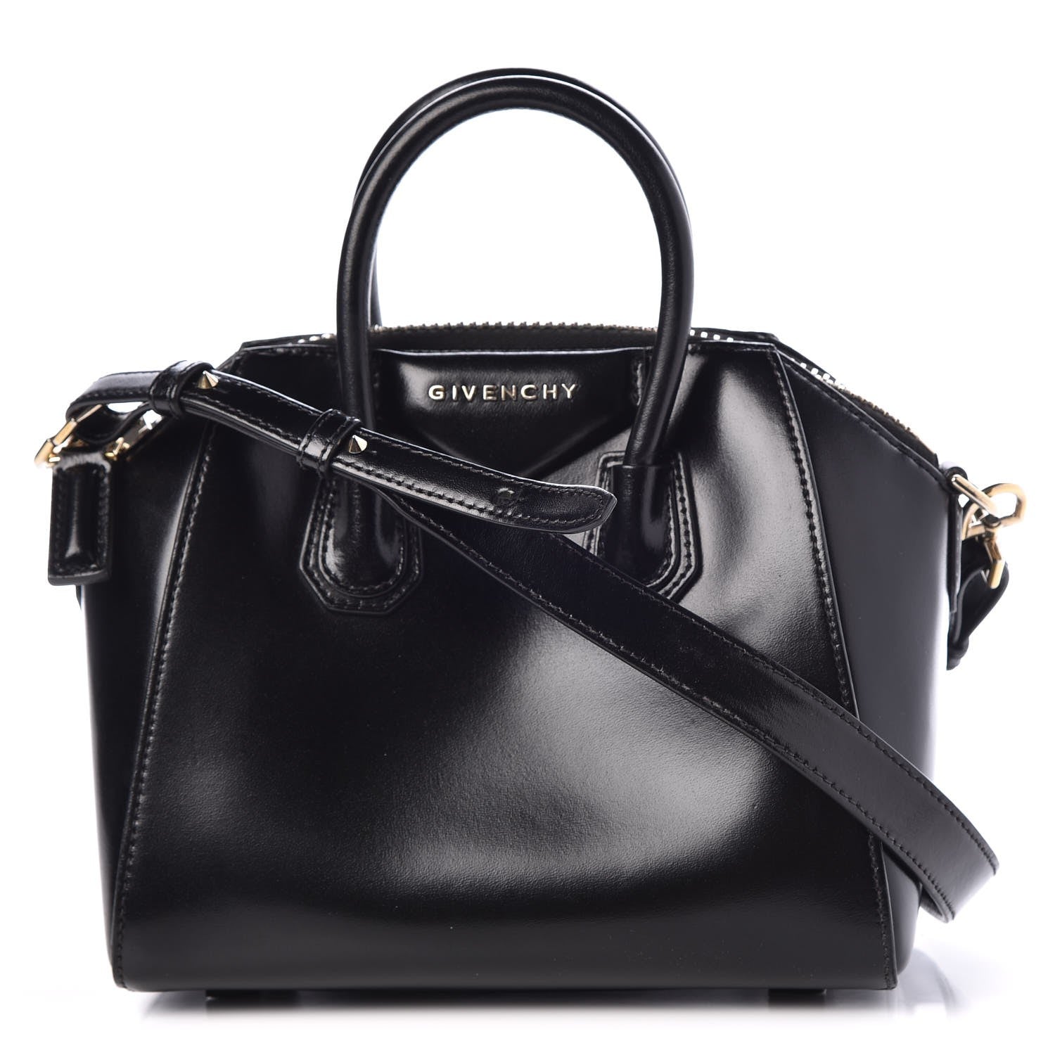 Givenchy Shiny Lord Calfskin Mini Antigona Black 1 of 10