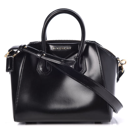 Givenchy Shiny Lord Calfskin Mini Antigona Black 1 of 10