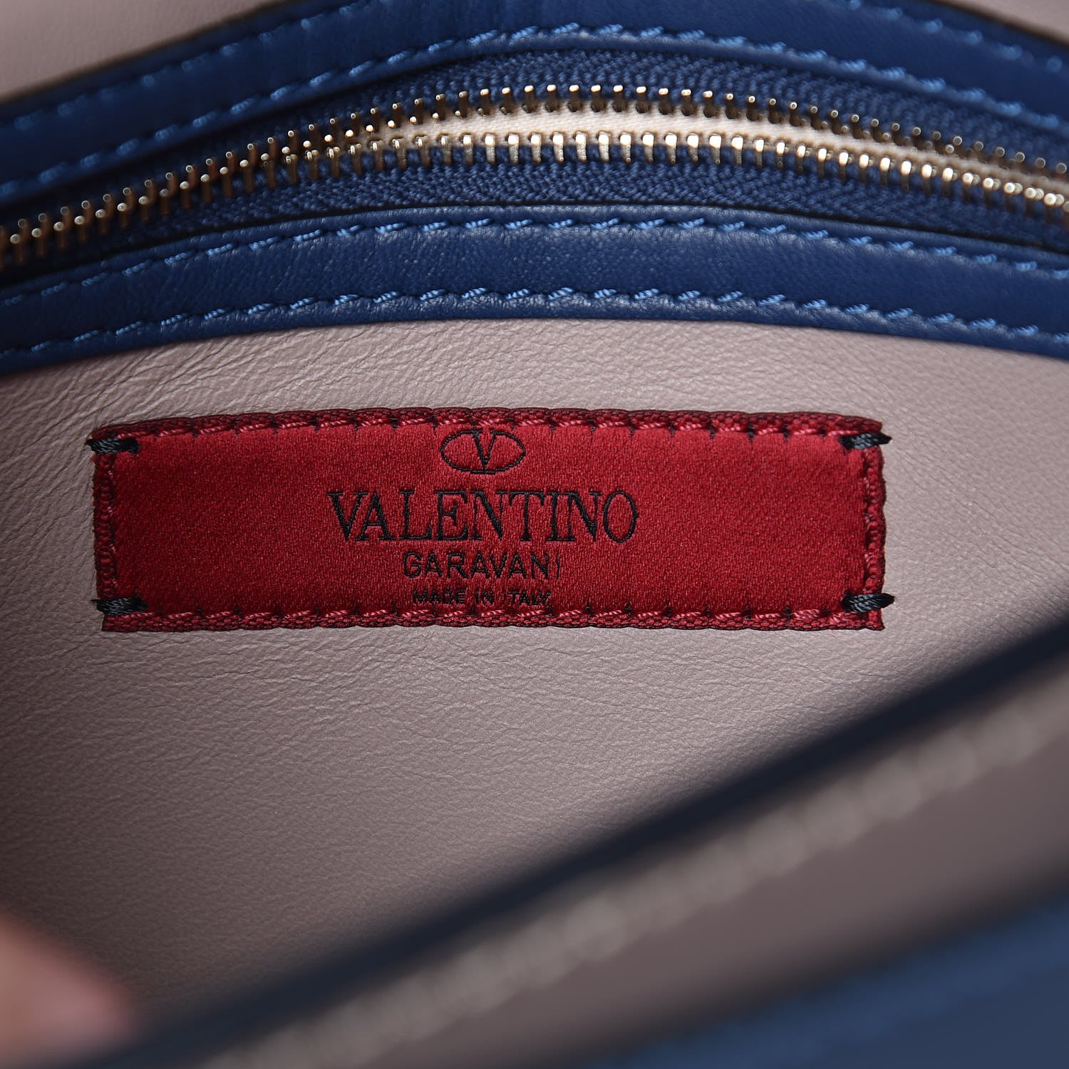 Valentino Garavani Nappa Rockstud Wristlet Clutch Indigo 8 of 9