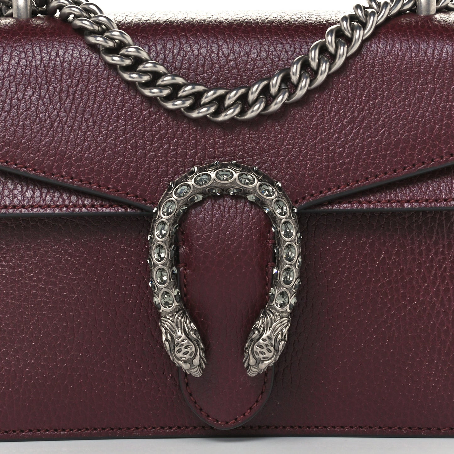Dollar Calfskin Crystal Mini Dionysus Shoulder Bag Vintage Bordeaux