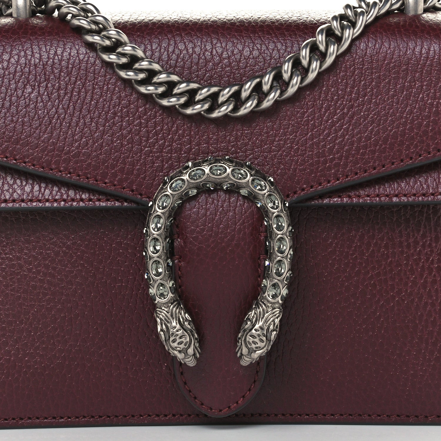 Gucci Dollar Calfskin Crystal Mini Dionysus Shoulder Bag Vintage Bordeaux 9 of 13