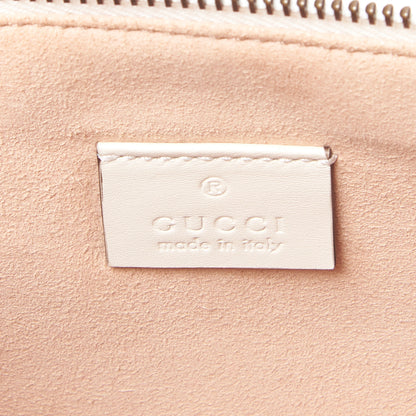Gucci Calfskin Matelasse Trompe L'Oeil Print GG Marmont Zip Pouch White 8 of 8
