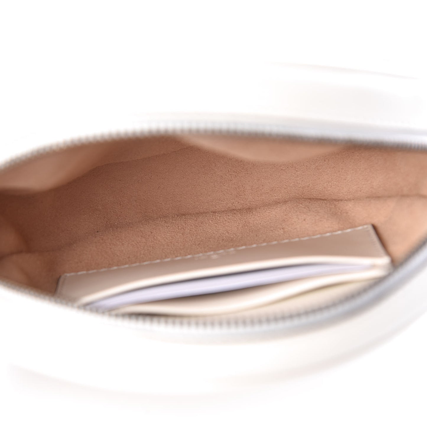 Calfskin Matelasse GG Marmont Round Wrist Wallet Mystic White