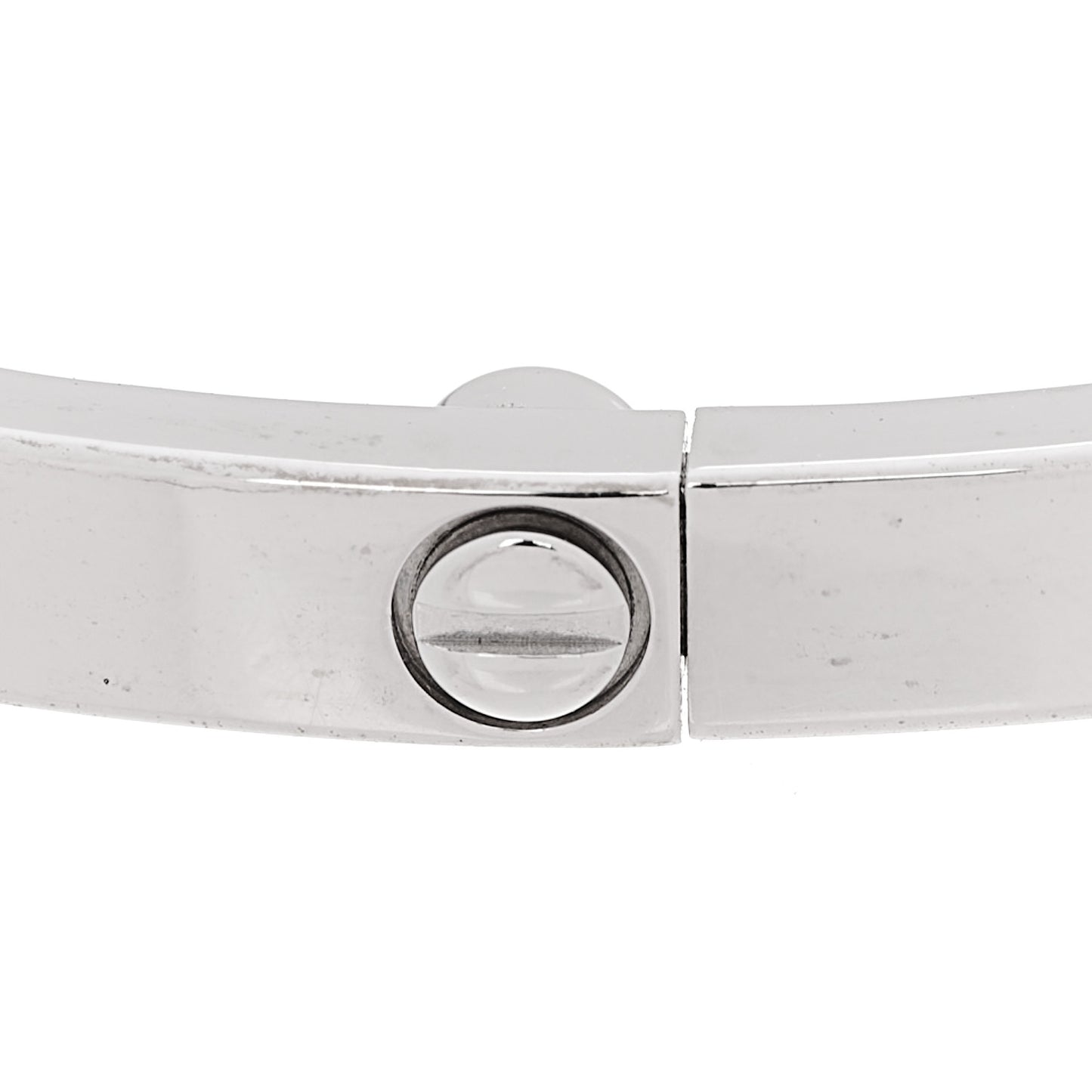 18K White Gold 10 Diamond Small LOVE Bracelet 17