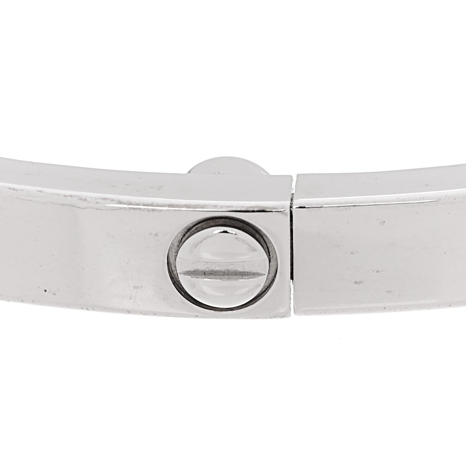 Cartier 18K White Gold 10 Diamond Small LOVE Bracelet 17 7 of 9