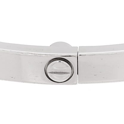 Cartier 18K White Gold 10 Diamond Small LOVE Bracelet 17 7 of 9