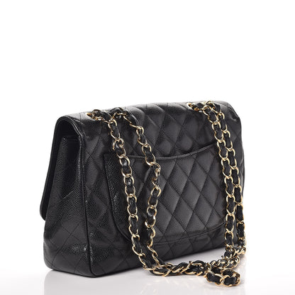 Chanel Caviar Quilted Jumbo Single Flap Black 4 of 8