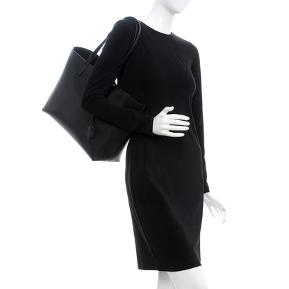 Saint Laurent Calfskin Large Shopping Tote Black 2 of 8