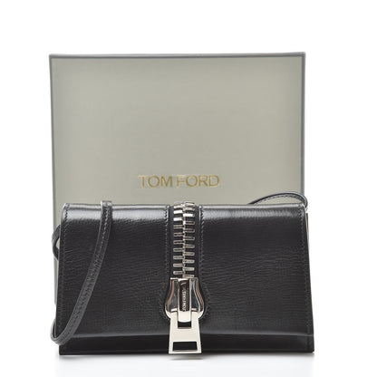 Tom Ford Calfskin Sedgwick Zip Clutch Black 12 of 12