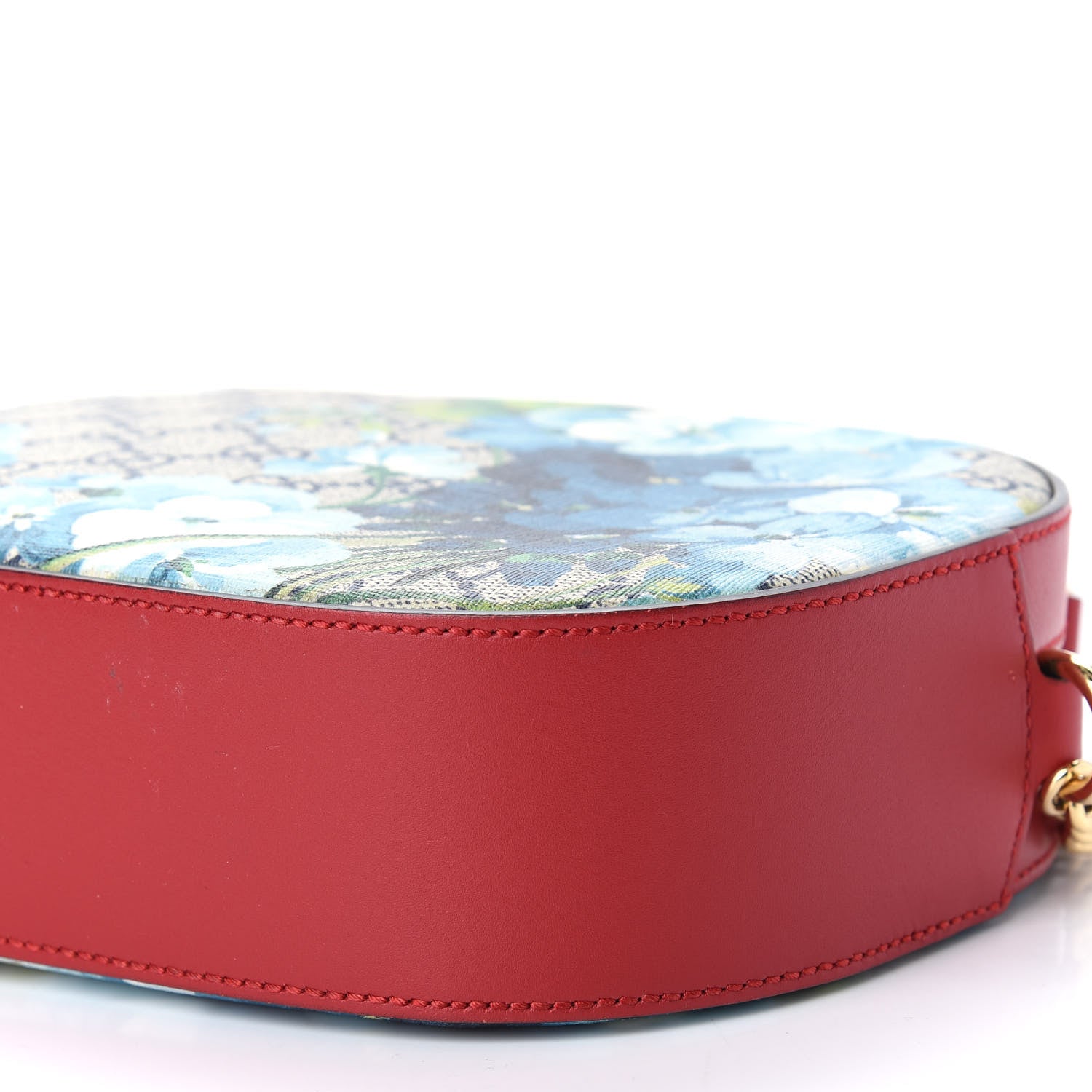 Gucci GG Supreme Monogram Blooms Mini Chain Shoulder Bag Beige Blue Navy Hibiscus Red 9 of 9