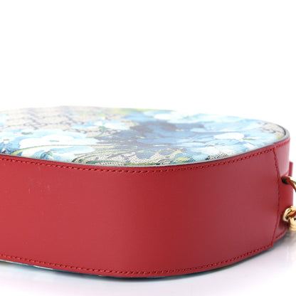 Gucci GG Supreme Monogram Blooms Mini Chain Shoulder Bag Beige Blue Navy Hibiscus Red 9 of 9