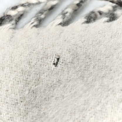 Hermes Cashmere Recto Verso Muffler Creme Gris Clair 5 of 6