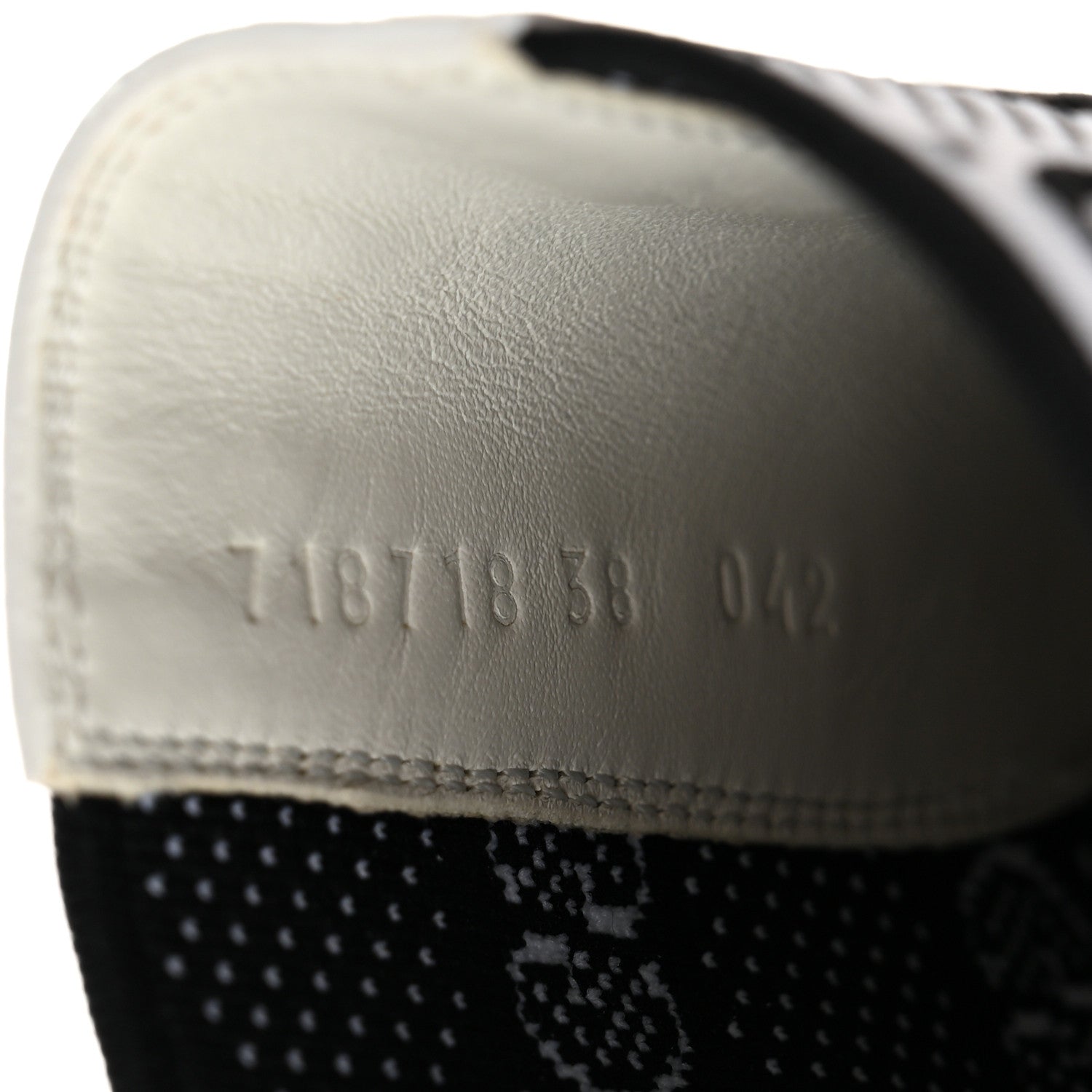 Gucci Dali Soft Calfskin Technical Jersey Knit GG Monogram Ankle Boots 38 White Great White Black 6 of 9