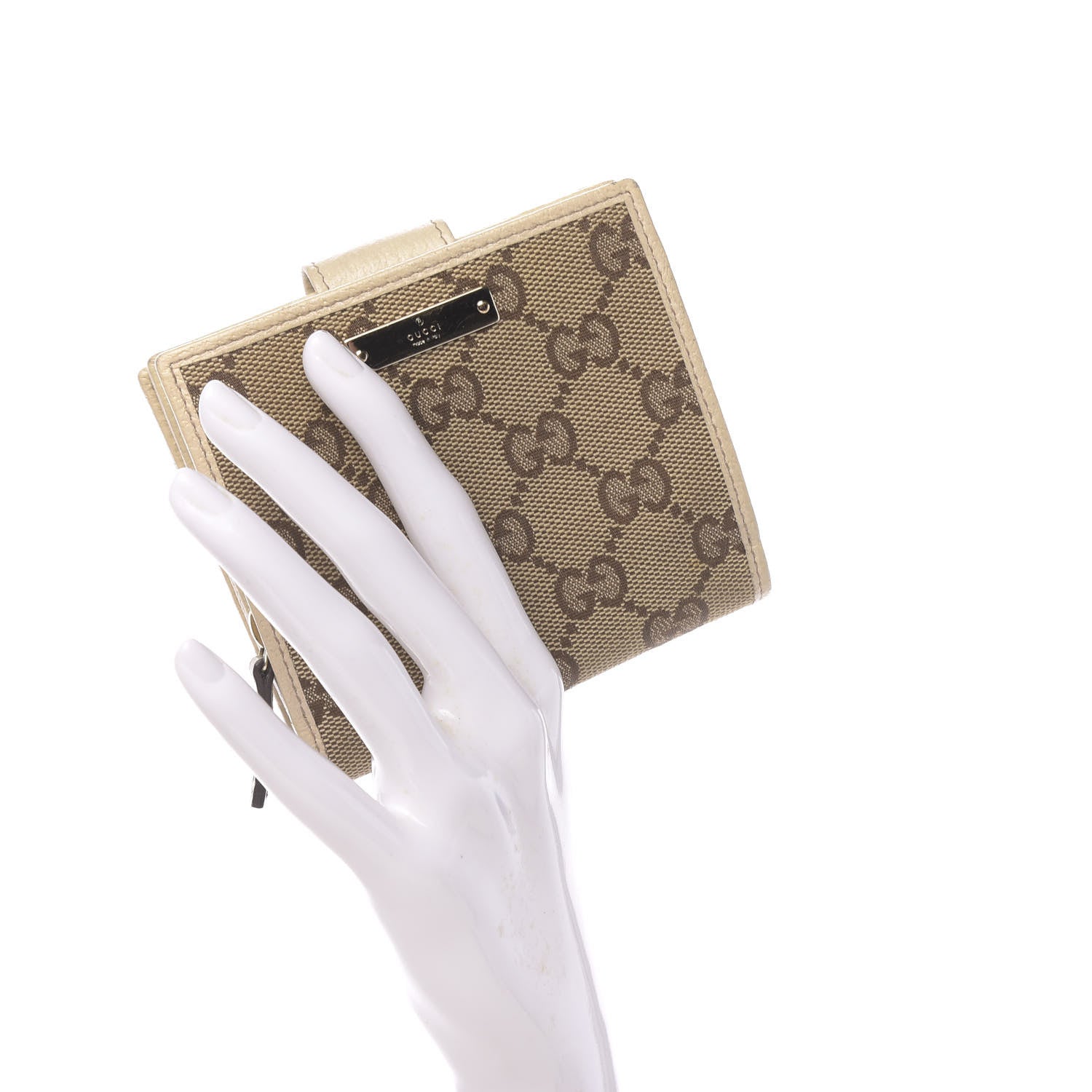 Gucci Monogram Zip Around French Flap Wallet Off White 2 of 7