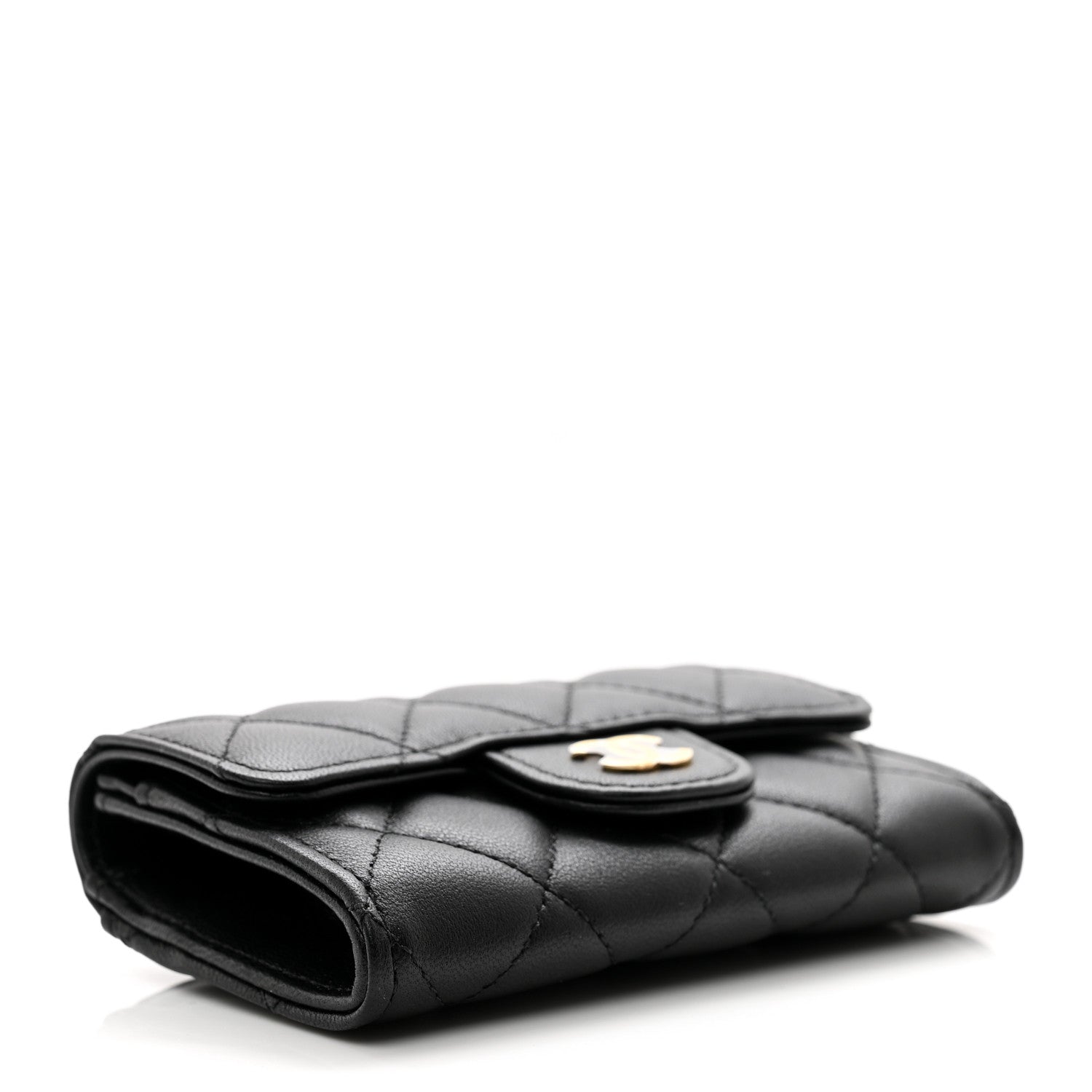Chanel Lambskin Quilted Flap Card Holder Black 4 of 9