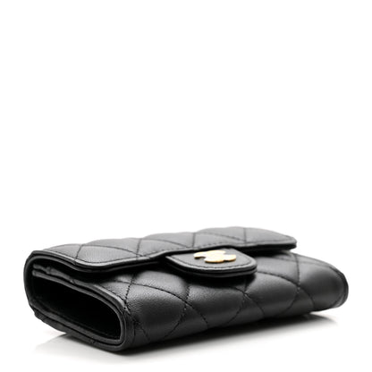 Chanel Lambskin Quilted Flap Card Holder Black 4 of 9
