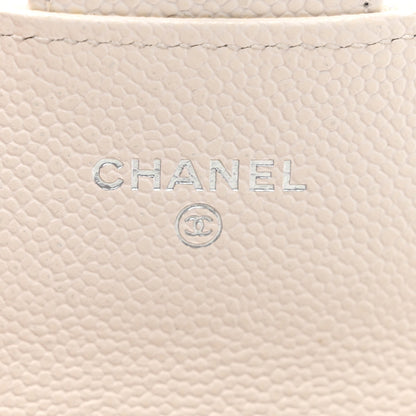 Chanel Caviar Quilted Flap Card Holder Wallet White 7 of 8