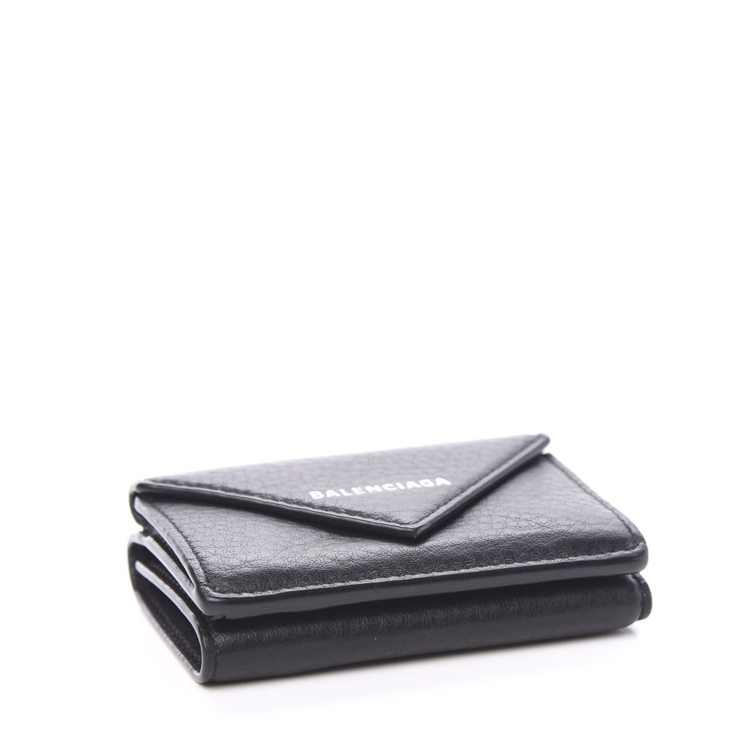 Calfskin Mini Papier Wallet Black