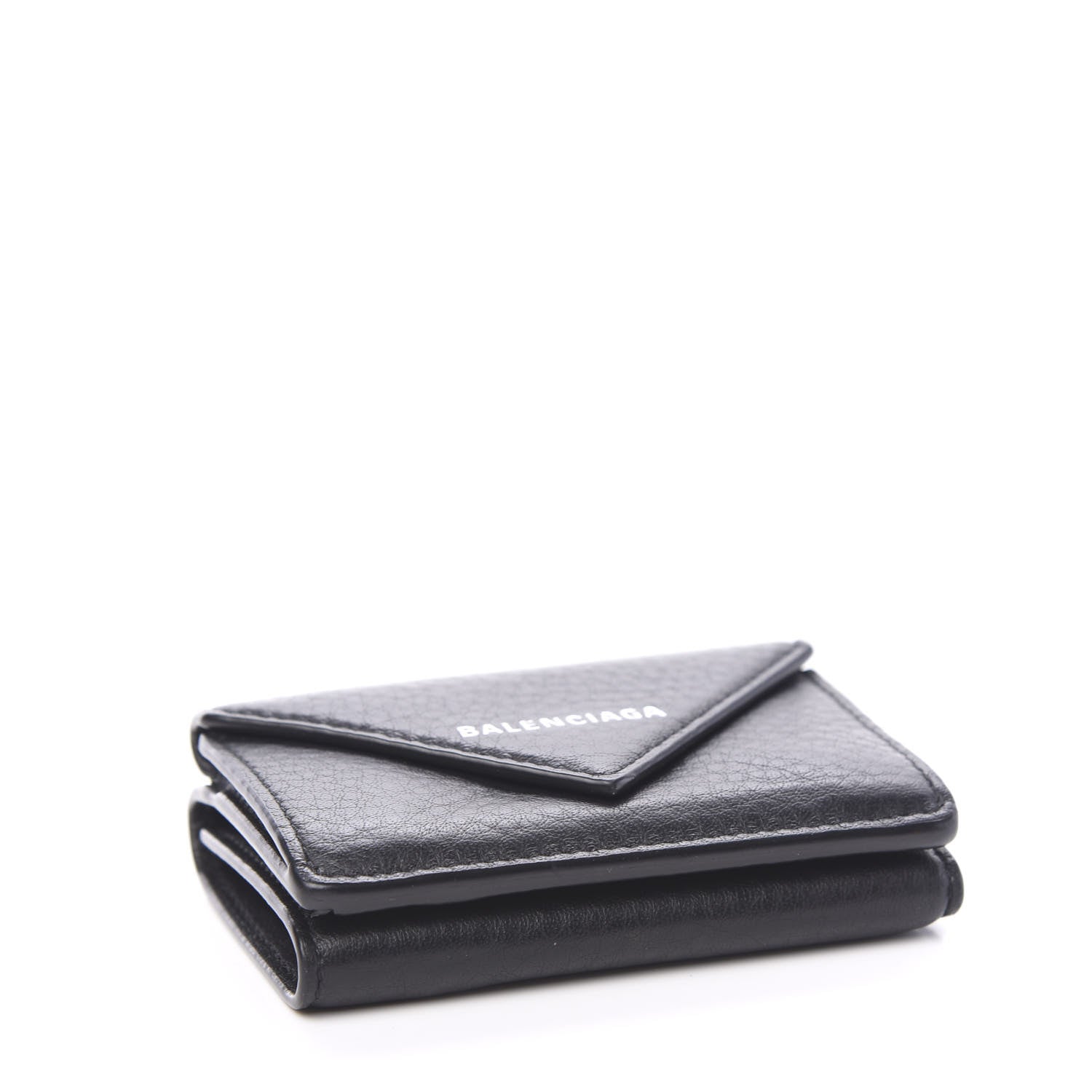 Balenciaga Calfskin Mini Papier Wallet Black 3 of 6