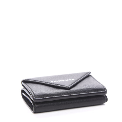 Balenciaga Calfskin Mini Papier Wallet Black 3 of 6