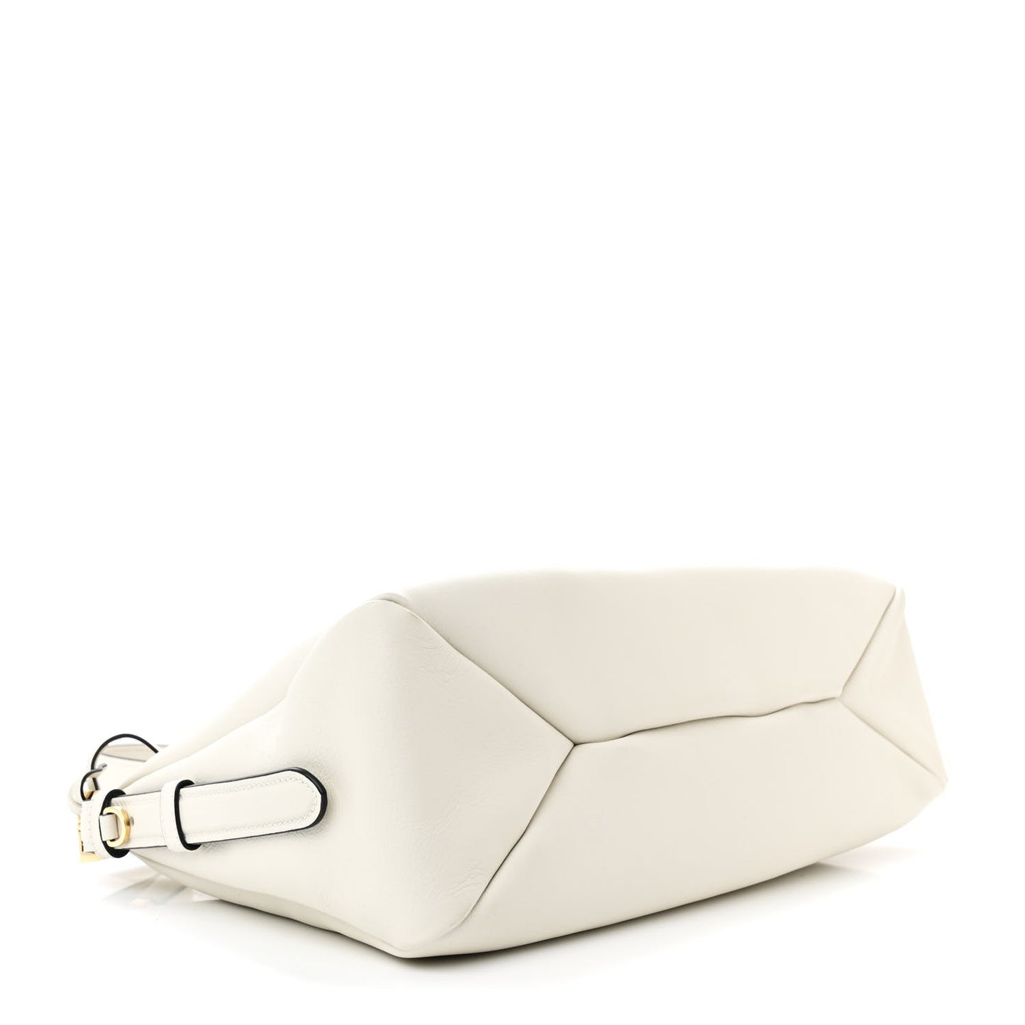 Soft Calfskin Large Aimée Shoulder Bag White
