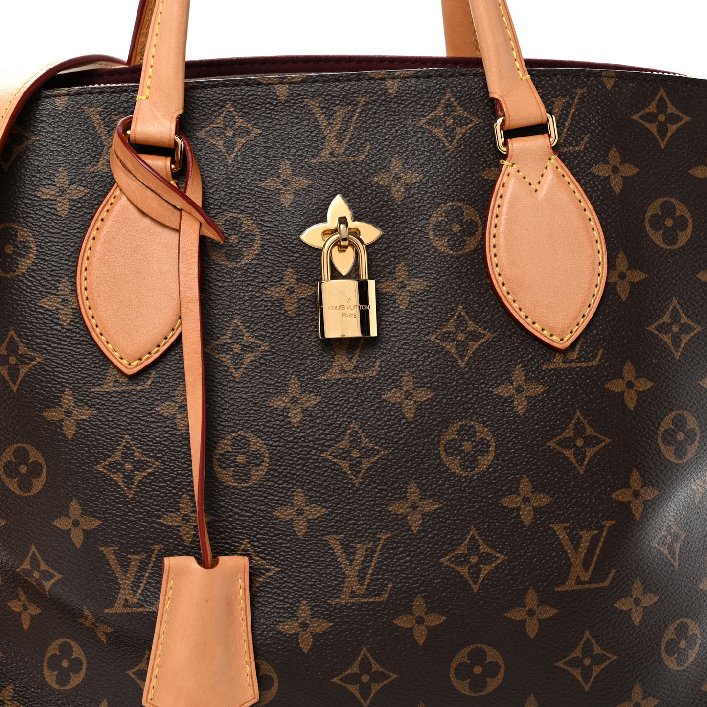 Monogram Flower Zipped Tote MM Beige