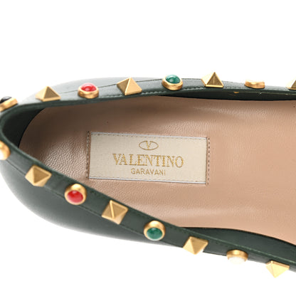 Valentino Garavani Nappa Rockstud Rolling Ballerina Flats 36 Black 7 of 10