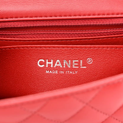Chanel Lambskin Quilted Mini Square Flap Red 6 of 10