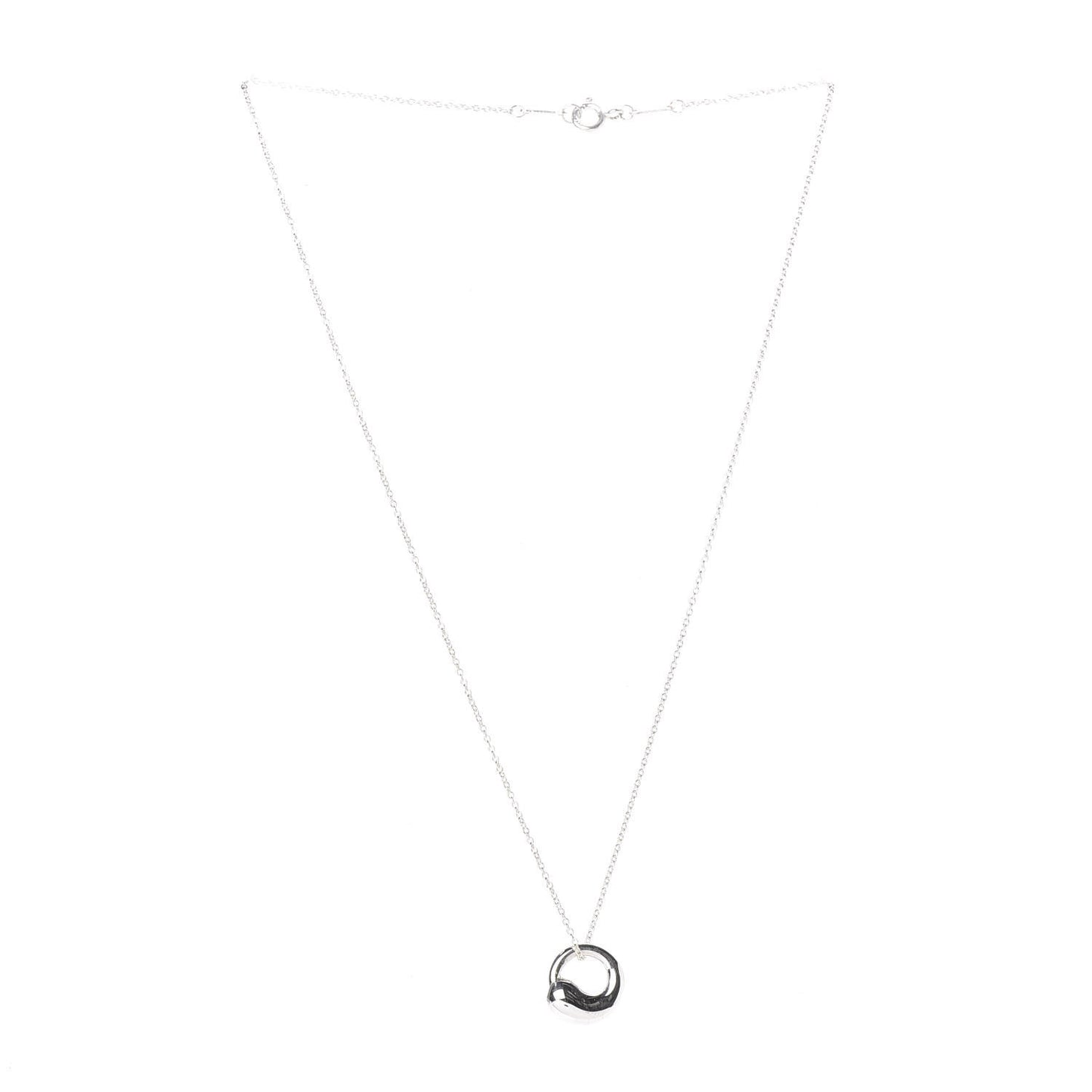 Sterling Silver 12mm Elsa Peretti Eternal Circle Pendant Necklace