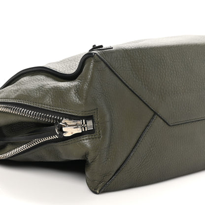 Balenciaga Supple Calfskin Papier A4 Zip Around Tote Green Black 9 of 10