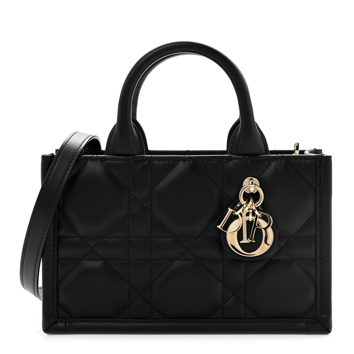 Christian Dior Calfskin Macrocannage Mini Book Tote Black 1 of 12
