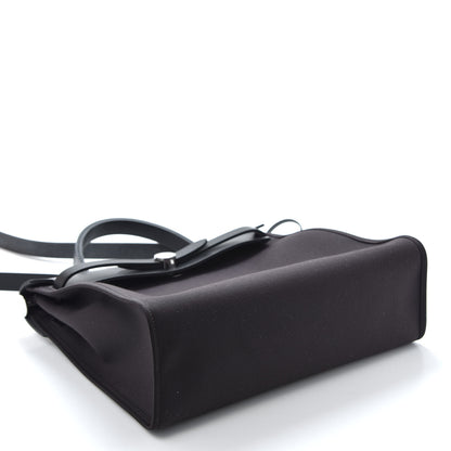 Hermes Military Toile Vache Hunter Herbag Zip PM 31 Prune Black 4 of 10