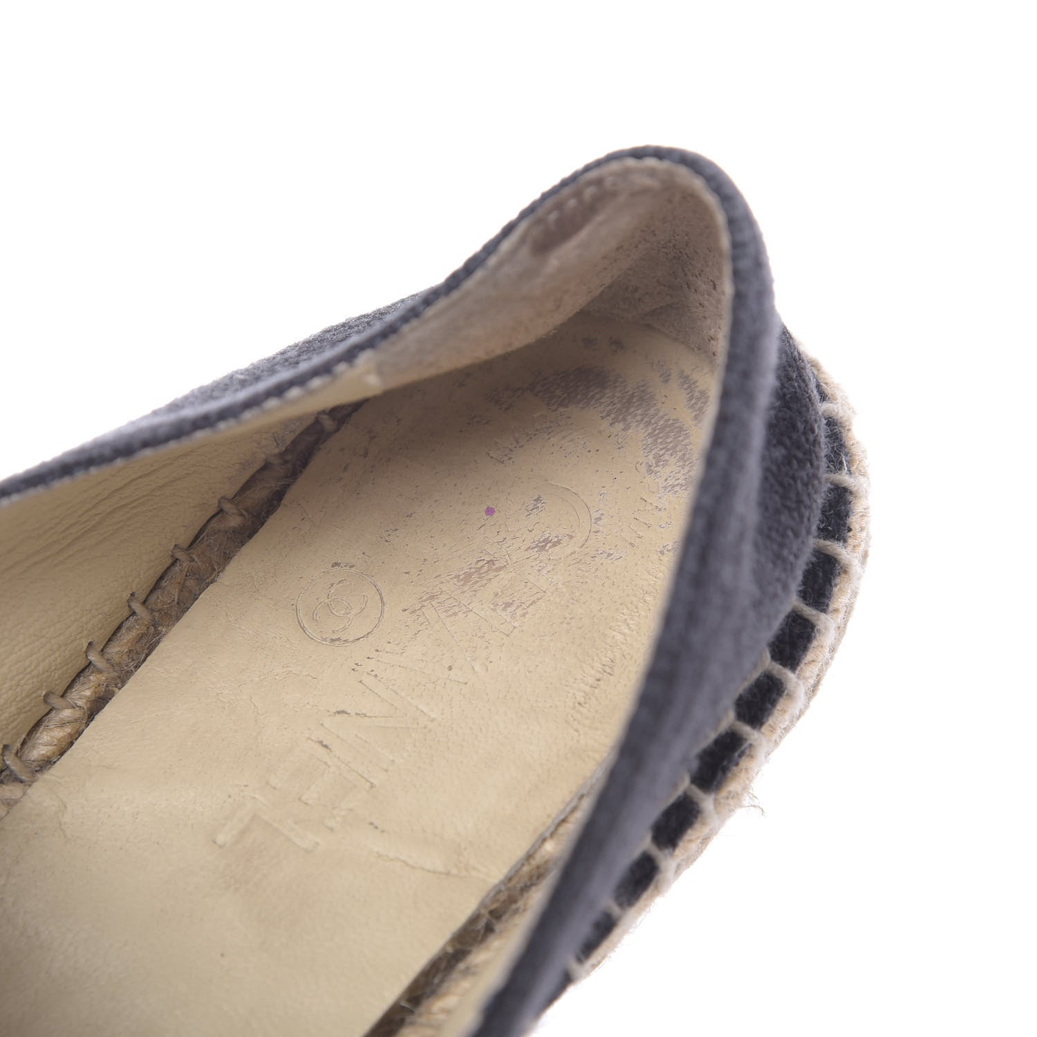 Chanel Canvas CC Espadrilles 38 Black 6 of 9