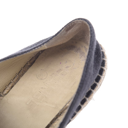 Chanel Canvas CC Espadrilles 38 Black 6 of 9