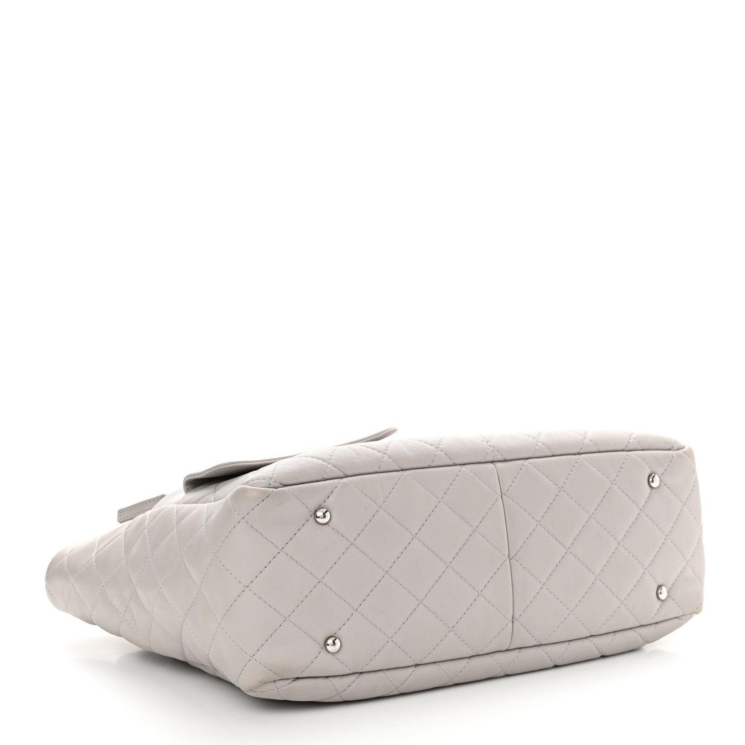 Chanel Calfskin Quilted Ultra Pocket Shopping Tote Grey 4 of 16