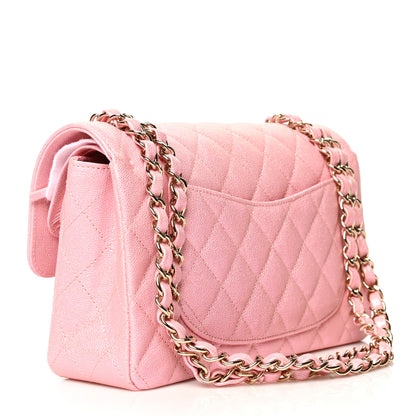Chanel Iridescent Caviar Quilted Small Double Flap Pink 3 of 11