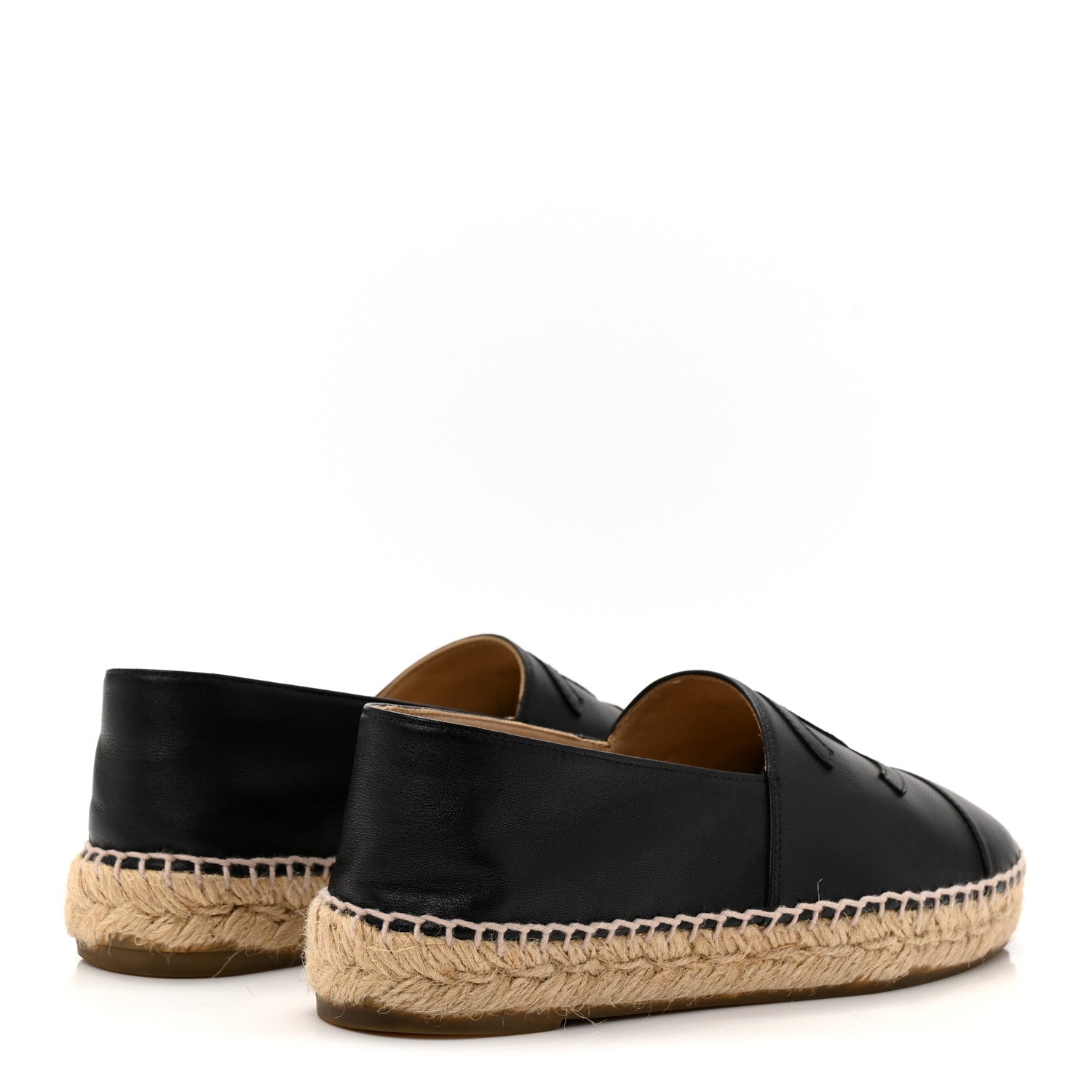Chanel Lambskin CC Espadrilles 36 Black 5 of 11