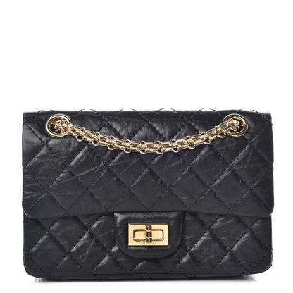 Chanel Aged Calfskin Quilted 2.55 Reissue Mini Flap Black 1 of 11
