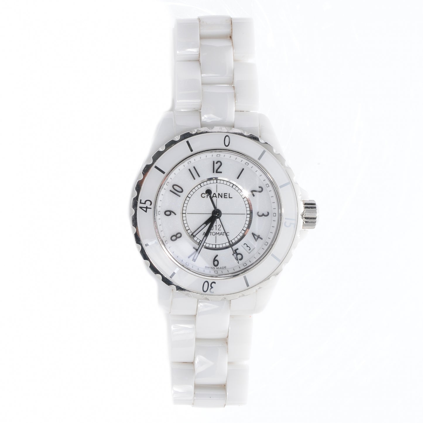 J12 38mm Ceramic Automatic Watch White
