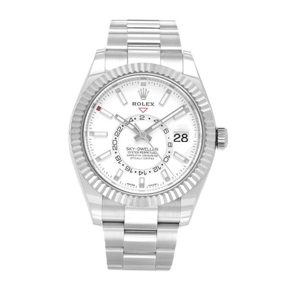 Rolex 18K White Gold Stainless Steel 42mm Oyster Perpetual Sky-Dweller Watch White 326934 1 of 5