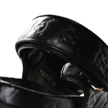 Gucci Guccissima GG Embossed Womens Sandals 37.5 Black 9 of 9