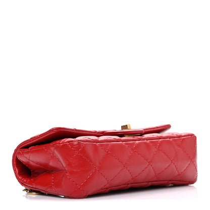Chanel Aged Calfskin Quilted 2.55 Reissue Flap Belt Bag Red 4 of 10